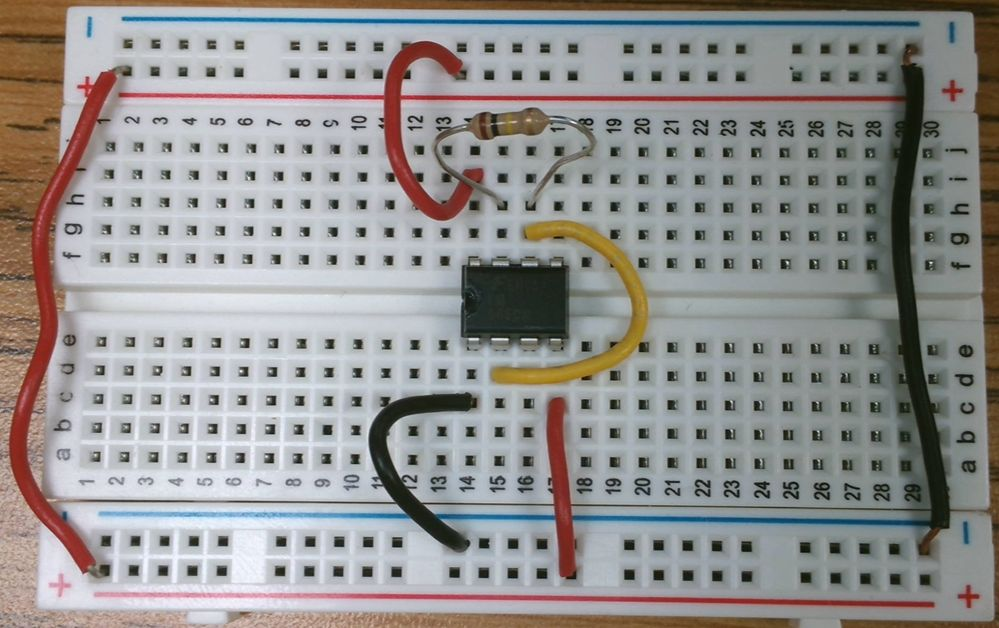 First 100K resistor placed