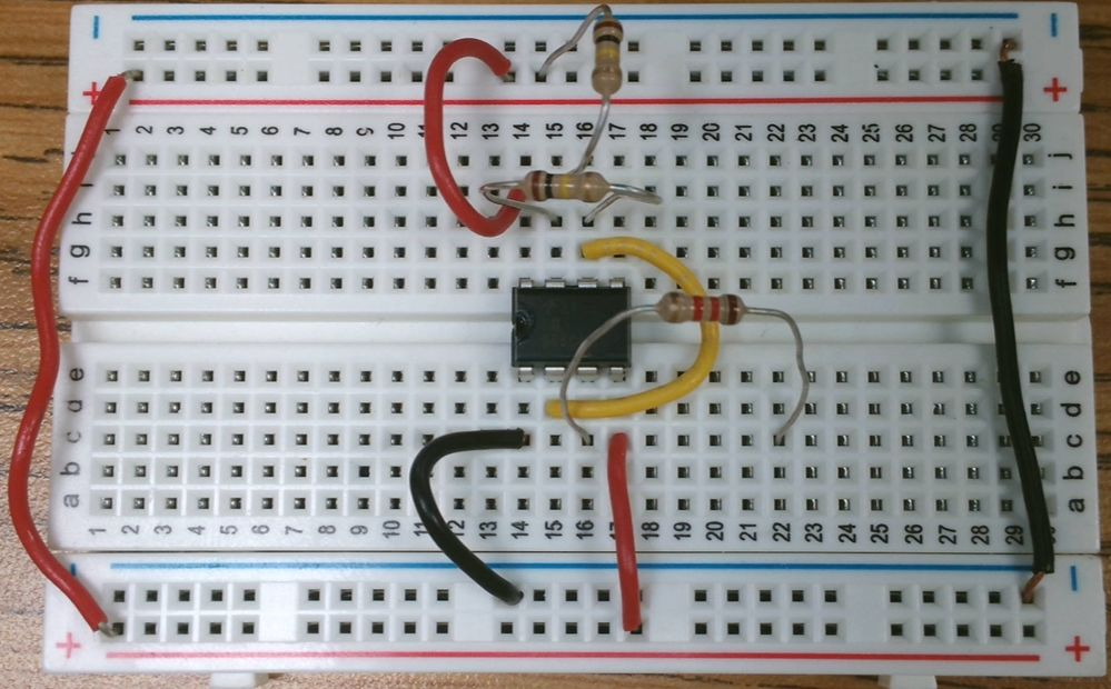 Board with 1.2K resistor before LED
