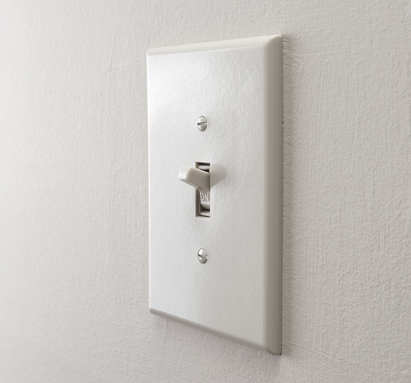 Standard residential light switch