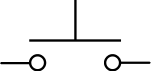 NO push-button open state symbol