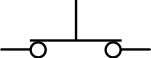 NO push-button closed state symbol