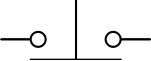 NC push-button open state symbol