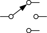 Selector switch symbol (3-position)