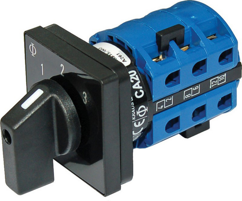 Selector switch hardware with rotating knob