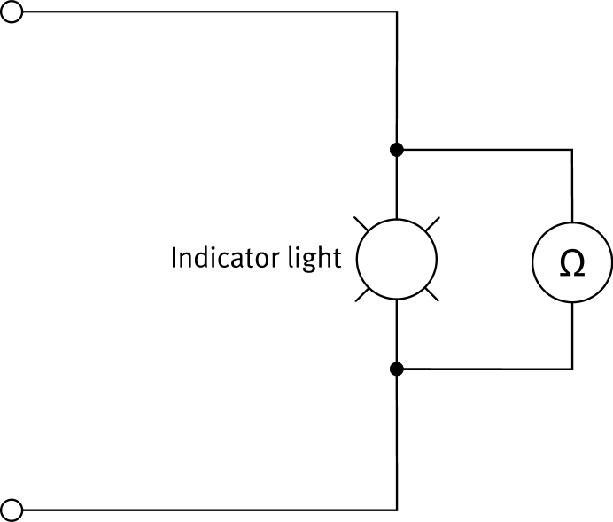 Ohmmeter schematic circuit