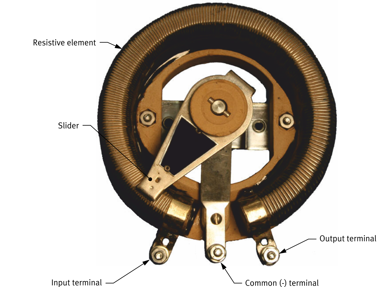 Variable resistor side view