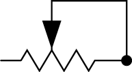 Potentiometer symbol