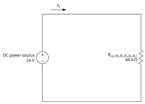 Fully simplified single-resistor circuit: Req = 60.6 Ω