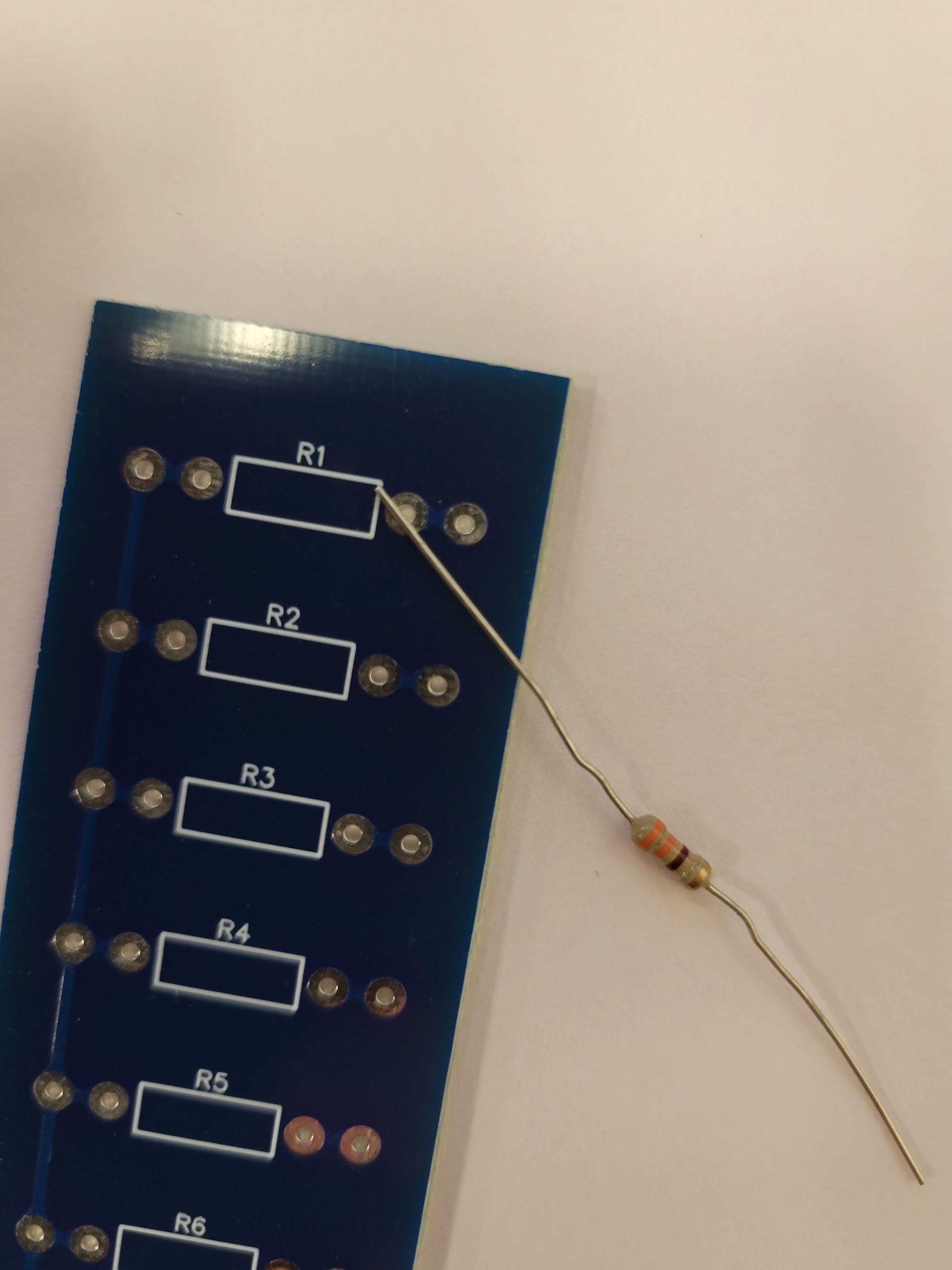 Resistor Check PCB with a resistor next to it