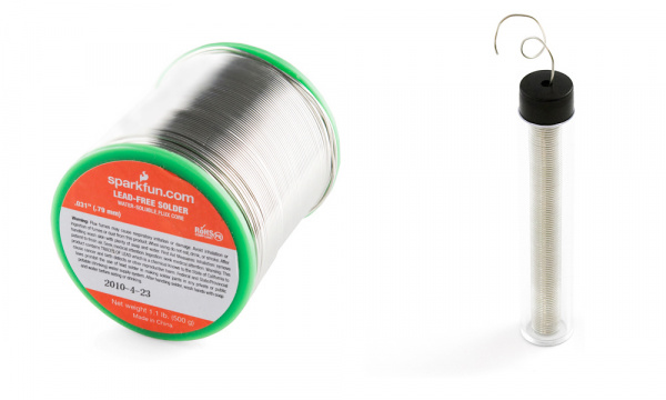 Solder wire spool and tube