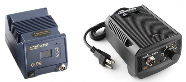 Digital and analog soldering stations