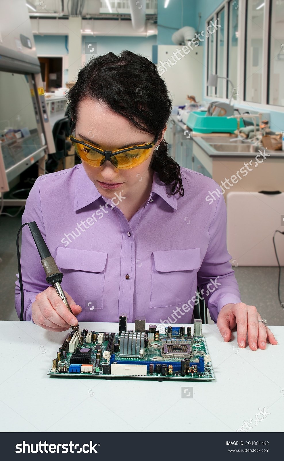 Stock photo of soldering — spot the mistakes