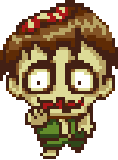 Karl the pixel-art zombie